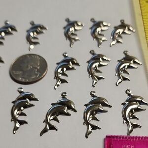 Silver Dolphin Charms